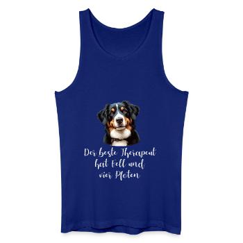 The best therapist has fur and four paws - Men’s Organic Tank Top - royal blue - Front