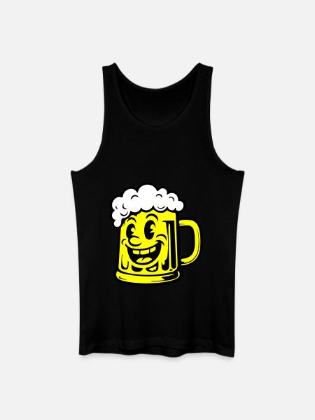 Bier Lustig Comic - Männer Bio Tank Top - Schwarz