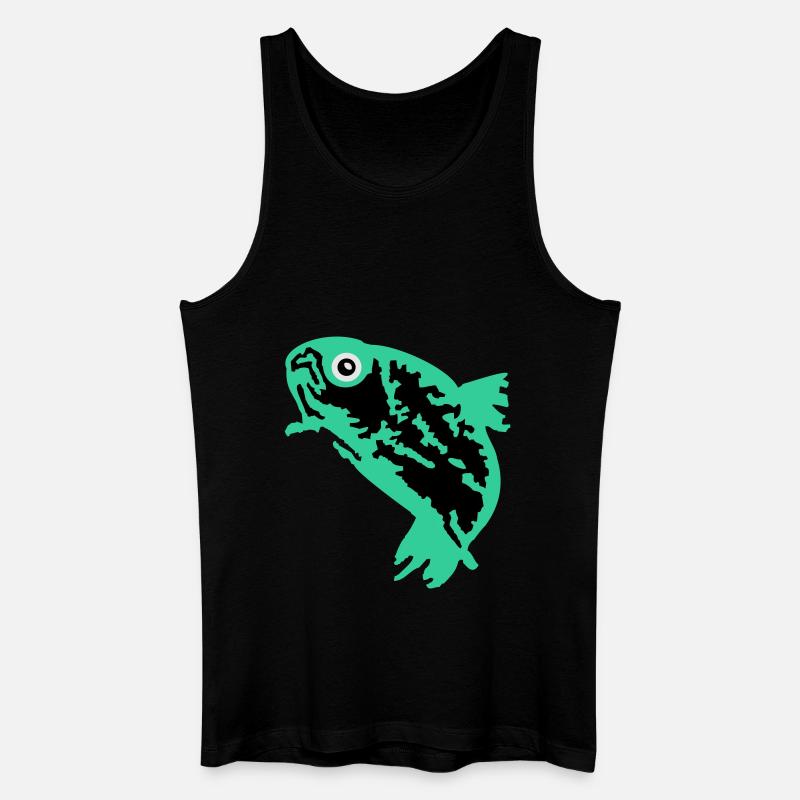 Forelle / Trout (3c) - Männer Bio Tank Top - Schwarz