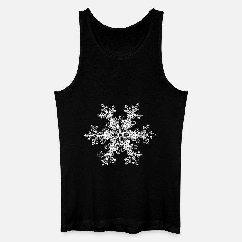 snowflake 7 white - Männer Bio Tank Top - Schwarz