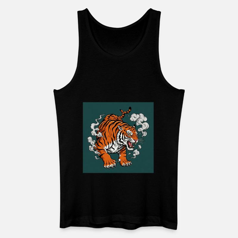 Gefährlicher Tiger - Comic Vibes - Männer Bio Tank Top - Schwarz