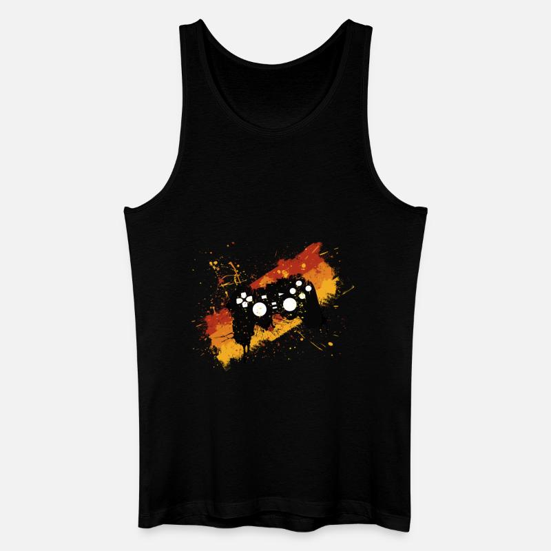 Graffiti-Controller Gamer - Männer Bio Tank Top - Schwarz