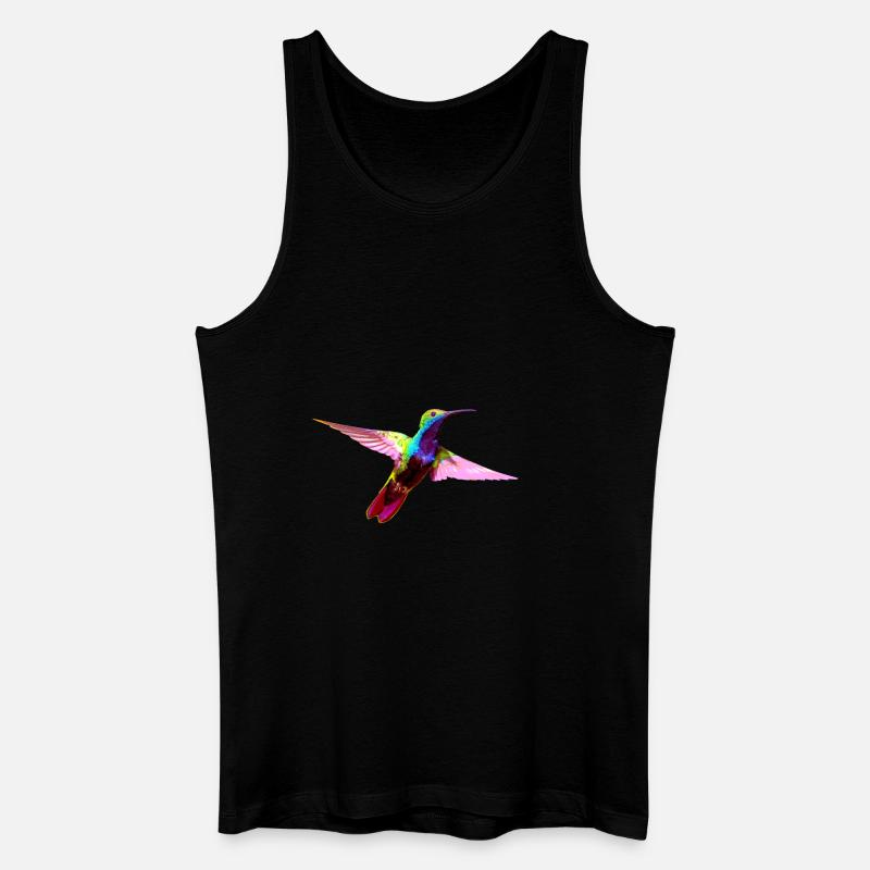 Bunter Kolibri - Männer Bio Tank Top - Schwarz
