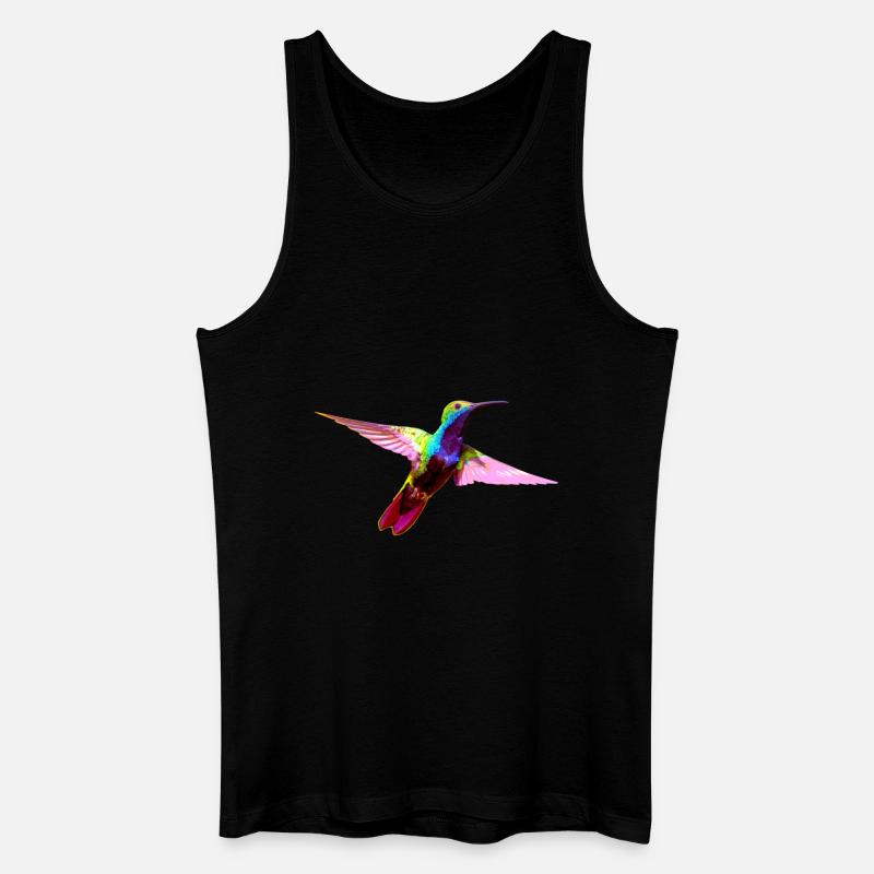 Bunter Kolibri - Männer Bio Tank Top - Schwarz