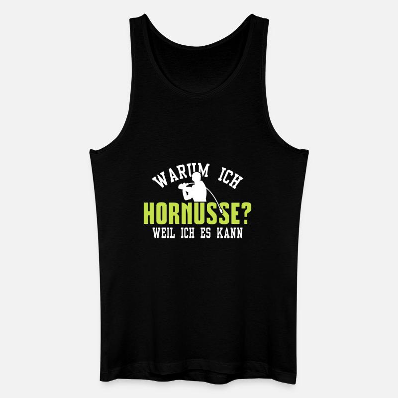 Warum ich Hornusse - Männer Bio Tank Top - Schwarz