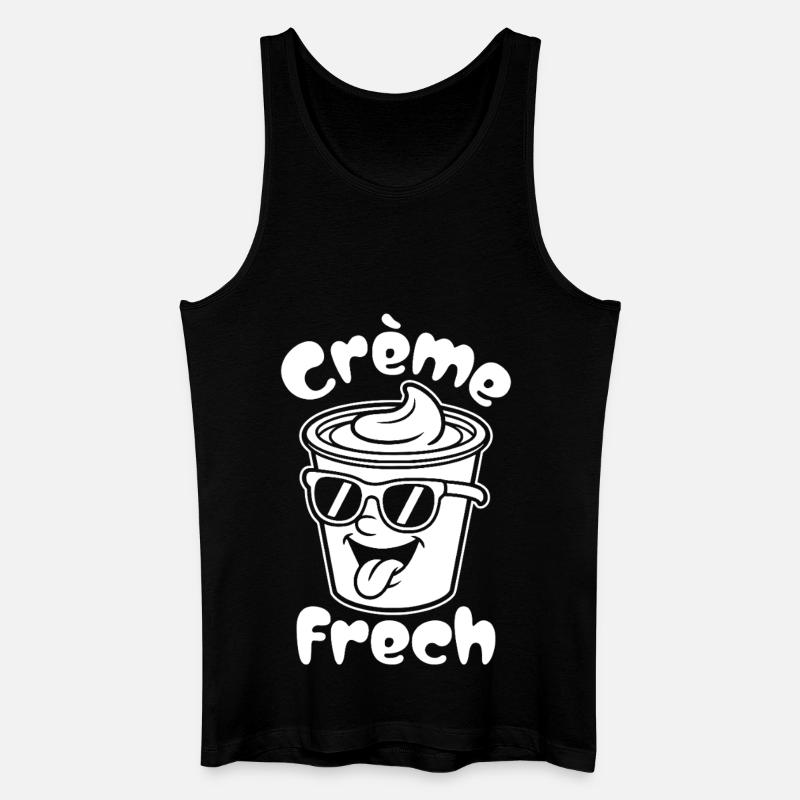 Crème Frech - Männer Bio Tank Top - Schwarz