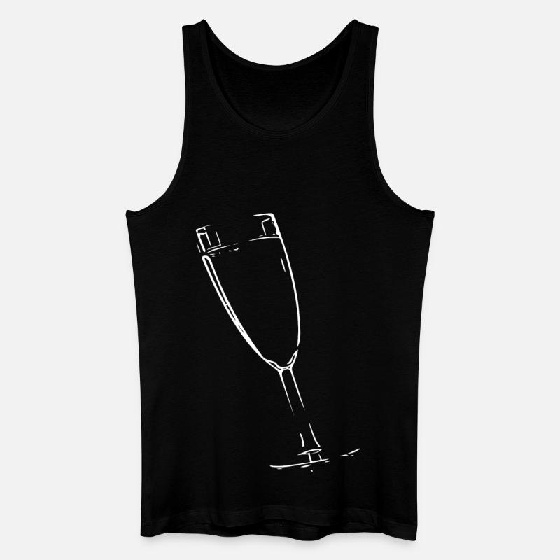 Abstraktes Glas / Linie / weiß / Muster - Männer Bio Tank Top - Schwarz