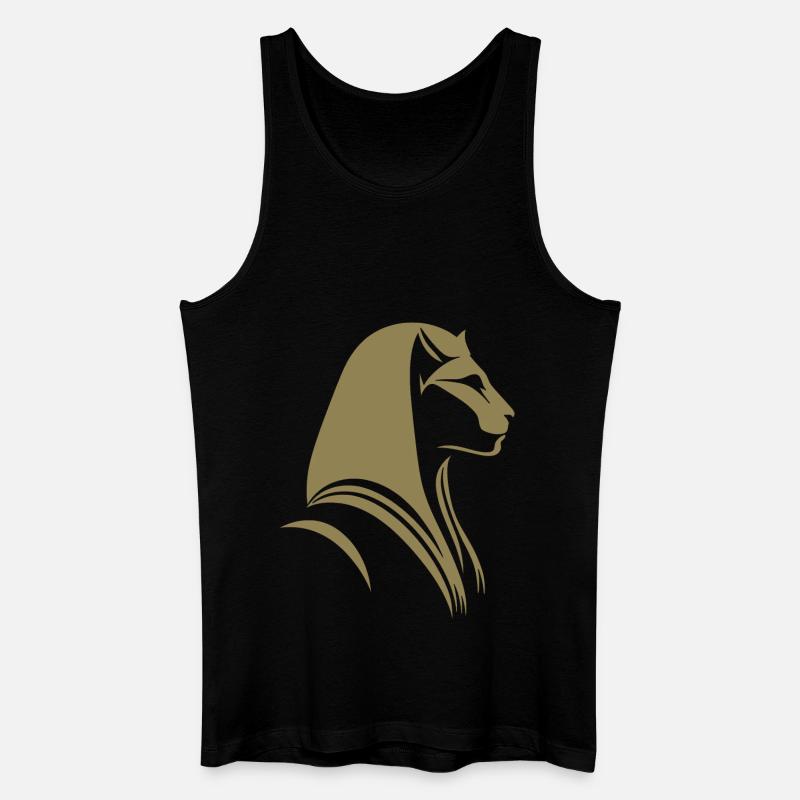 Cat Egypt Pharaoh Silhouette - Men’s Organic Tank Top - black