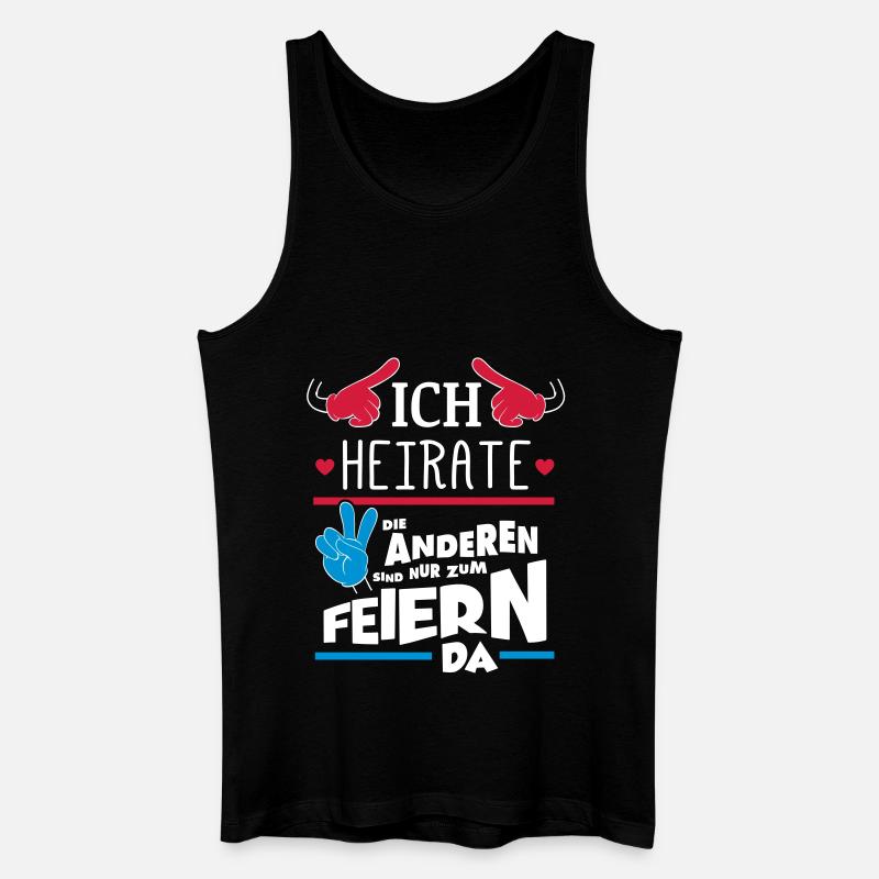 ICH HEIRATE JGA - Männer Bio Tank Top - Schwarz