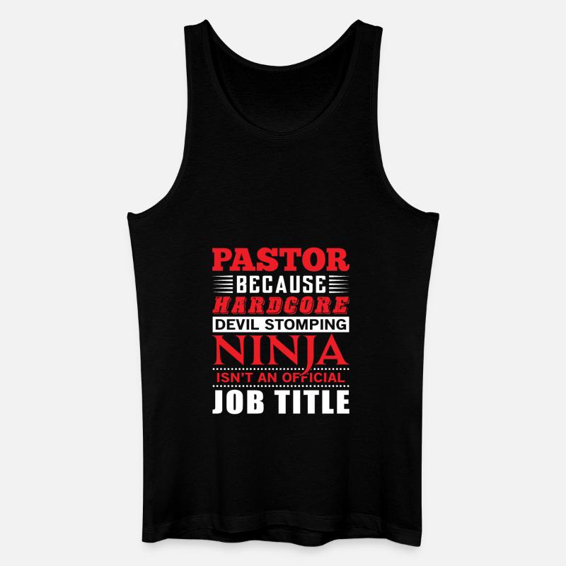 Pastor devil stomping Ninja - Men’s Organic Tank Top - black