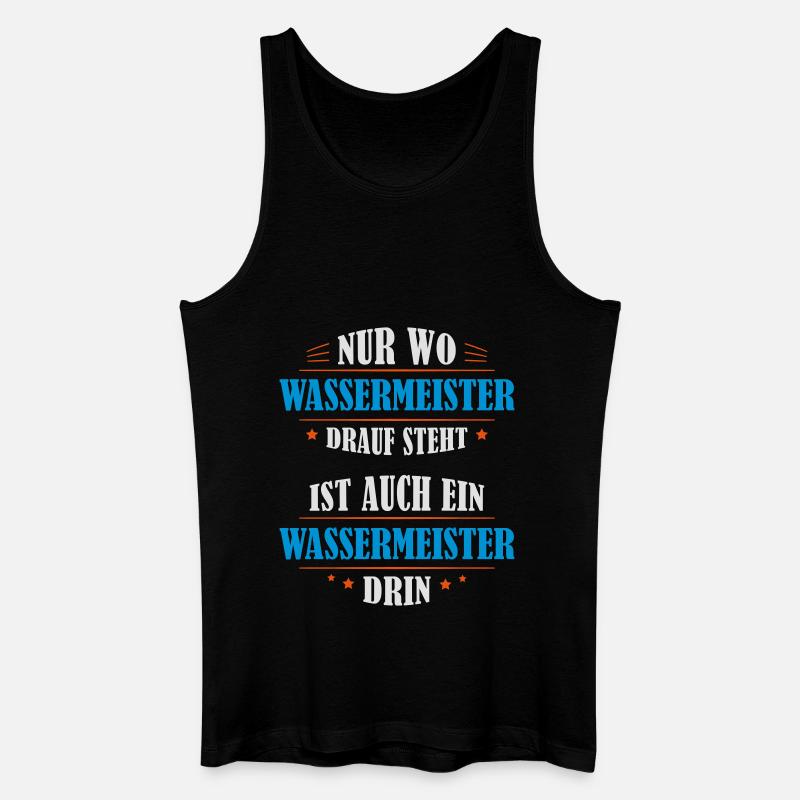 Wassermeister Beruf Geschenk - Männer Bio Tank Top - Schwarz