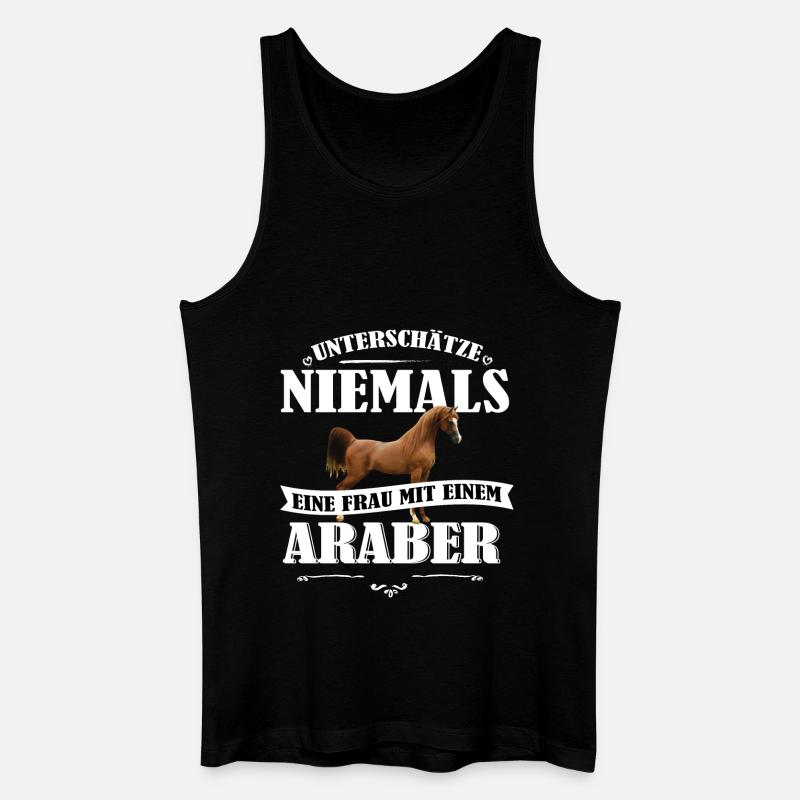 Araber Pferde Shirt-UNF - Männer Bio Tank Top - Schwarz