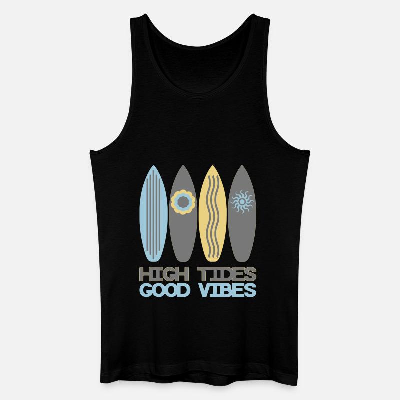 HighTidesGoodVibes - Männer Bio Tank Top - Schwarz