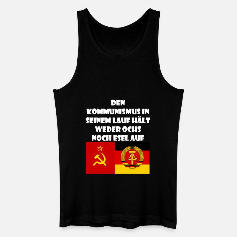 DDR Spruch Geschenk Ossi Sowjetunion - Männer Bio Tank Top - Schwarz