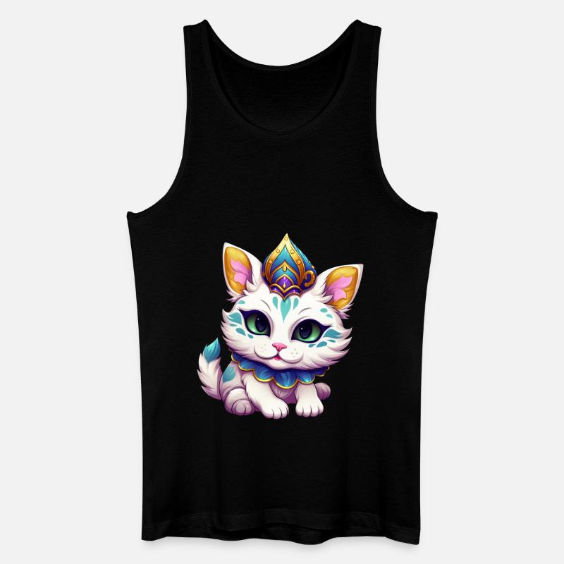 Mardi Gras Katze Karneval Comic - Männer Bio Tank Top - Schwarz