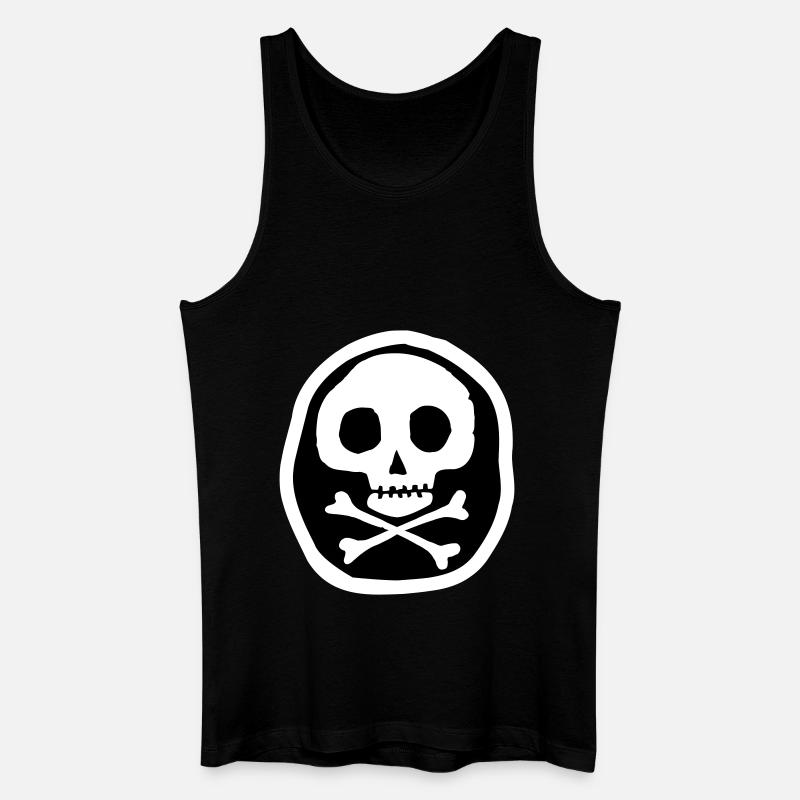 Schädel & Knochen - Männer Bio Tank Top - Schwarz