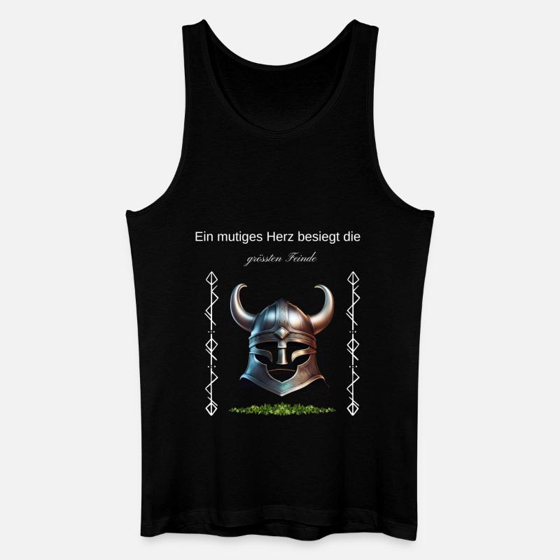 Wikinger Spruchshirt - Männer Bio Tank Top - Schwarz