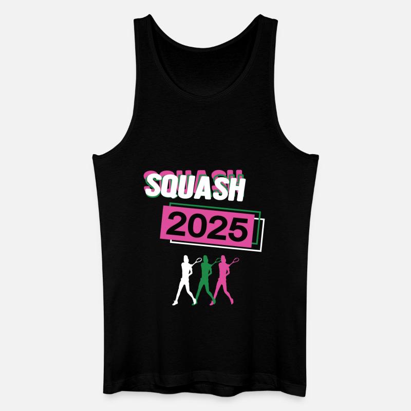 Squash 2025 Squasherin Squashspielerin Squasher - Männer Bio Tank Top - Schwarz