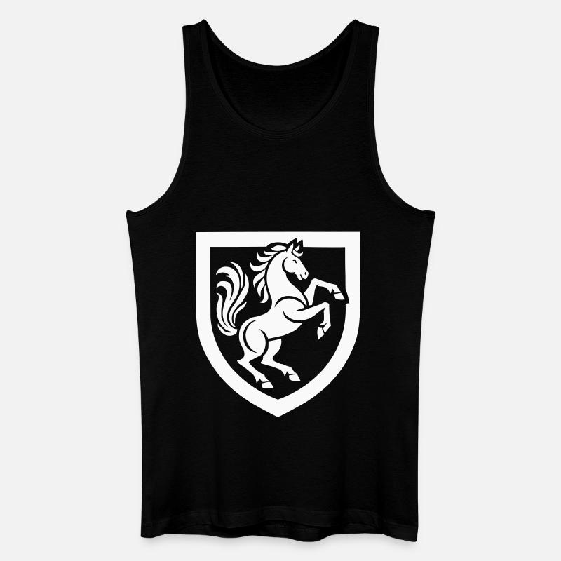 pferd wappen - Männer Bio Tank Top - Schwarz