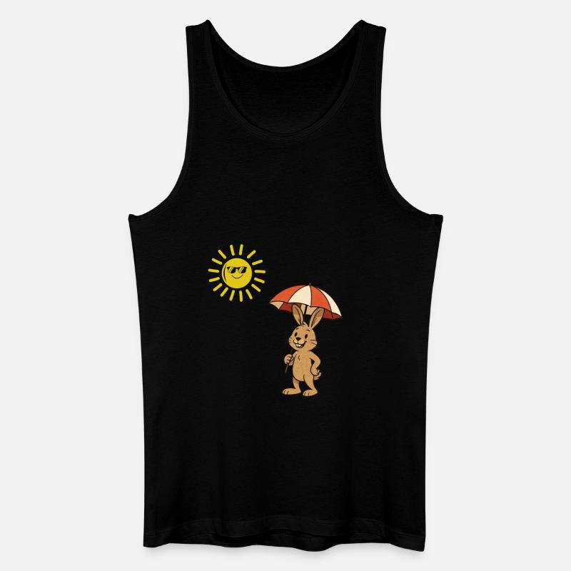 hase sonne - Männer Bio Tank Top - Schwarz