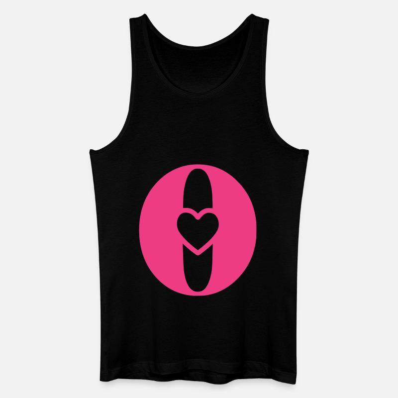 Buchstabe o Anfangsbuchstabe mit Herz - Männer Bio Tank Top - Schwarz