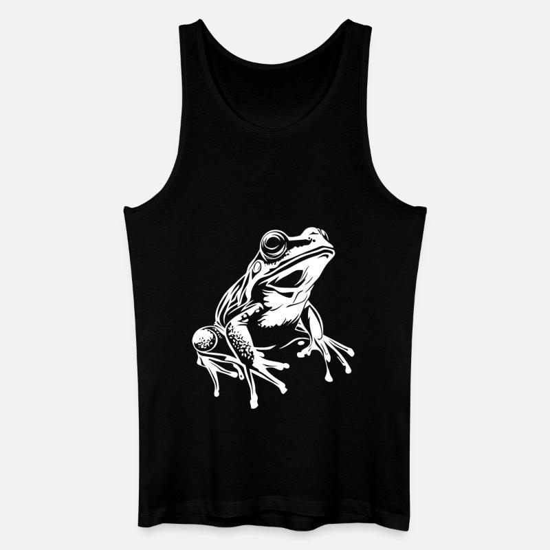 Frosch Graphic - Männer Bio Tank Top - Schwarz