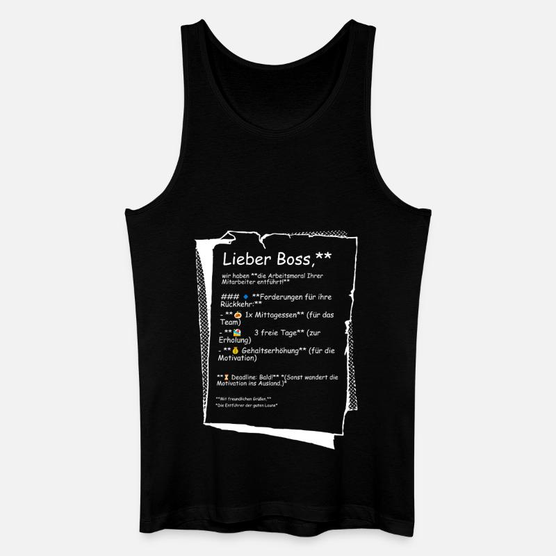 Die Arbeitsmoral - Männer Bio Tank Top - Schwarz