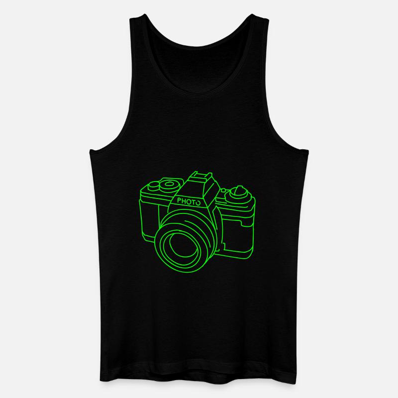 Fotoapparat - Männer Bio Tank Top - Schwarz