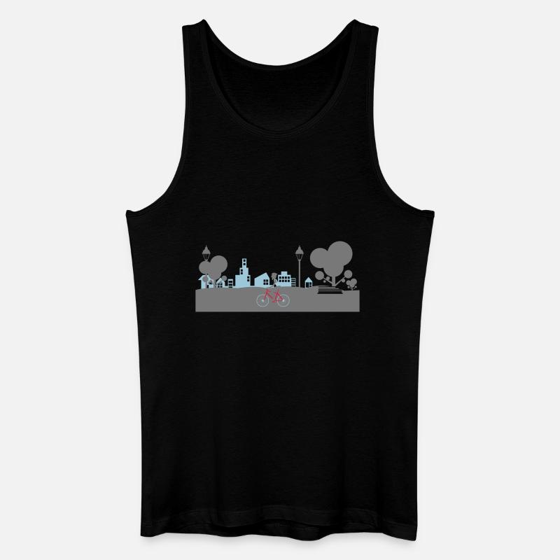 2583868 Radfahren - Männer Bio Tank Top - Schwarz
