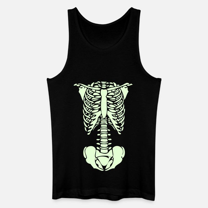 Skelett - Männer Bio Tank Top - Schwarz