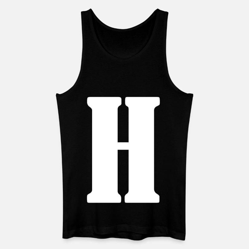H - Männer Bio Tank Top - Schwarz