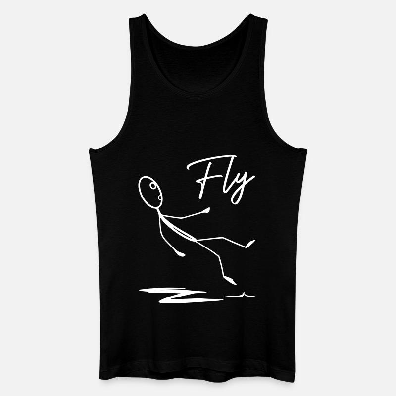 Fly - Männer Bio Tank Top - Schwarz