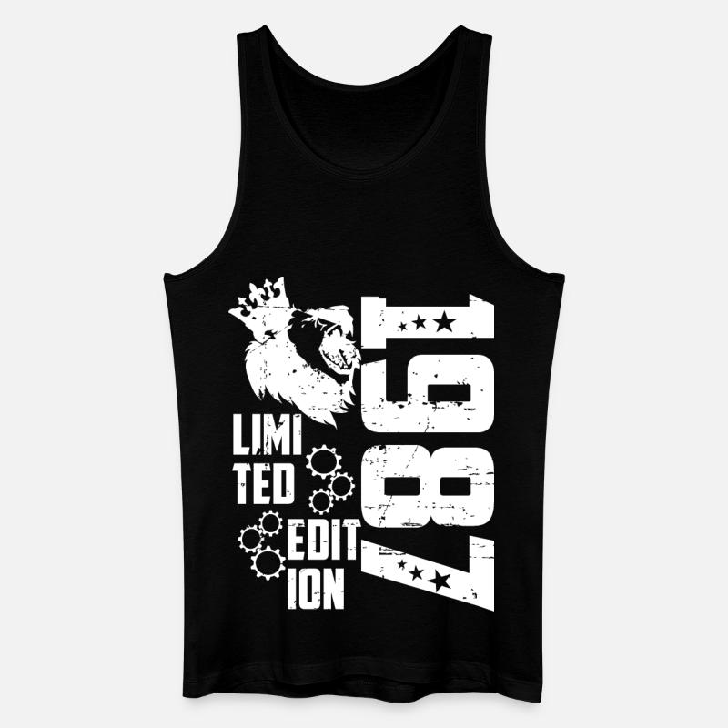 1987 Geboren Limited Edition - Männer Bio Tank Top - Schwarz