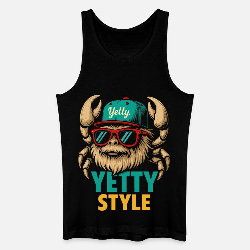 Yetty Style Yeti Graphic - Men’s Organic Tank Top - black