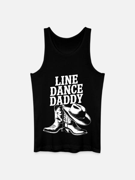 Line Dance Daddy Boots - Men’s Organic Tank Top - black