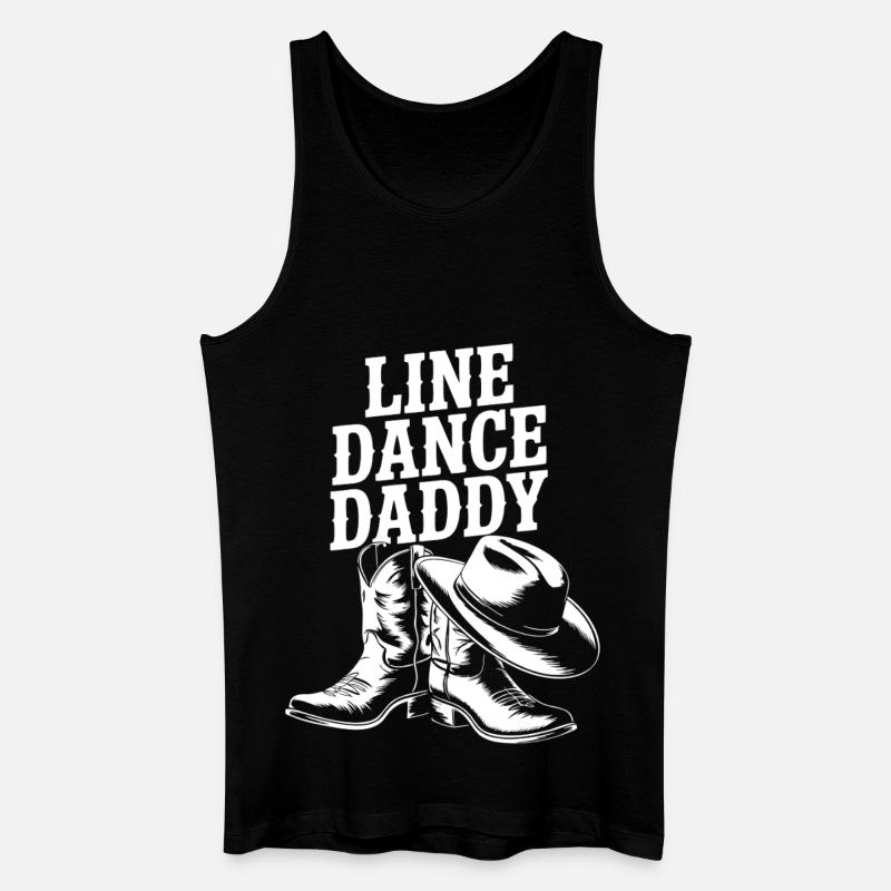 Line Dance Daddy Boots - Men’s Organic Tank Top - black