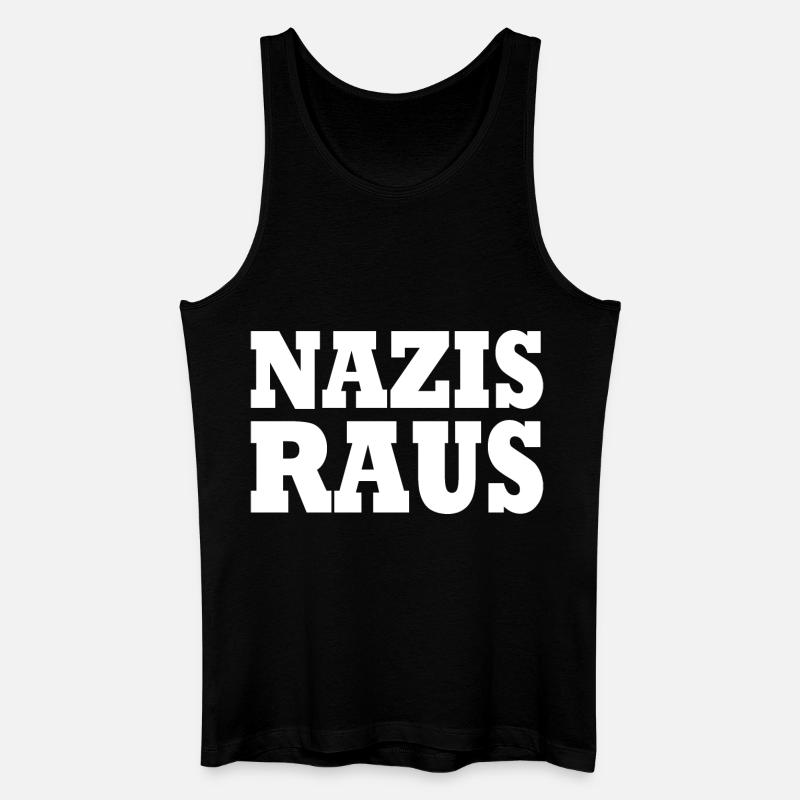 Nazis raus - Männer Bio Tank Top - Schwarz