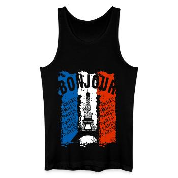 flag of France - Men’s Organic Tank Top - black - Front
