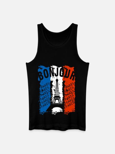 flag of France - Men’s Organic Tank Top - black