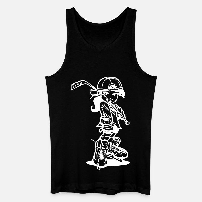 Eishockey-Mädchen - Männer Bio Tank Top - Schwarz
