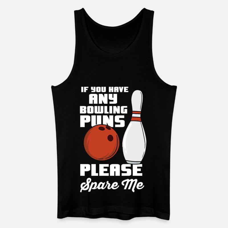 Witziger Bowlerspruch - Männer Bio Tank Top - Schwarz