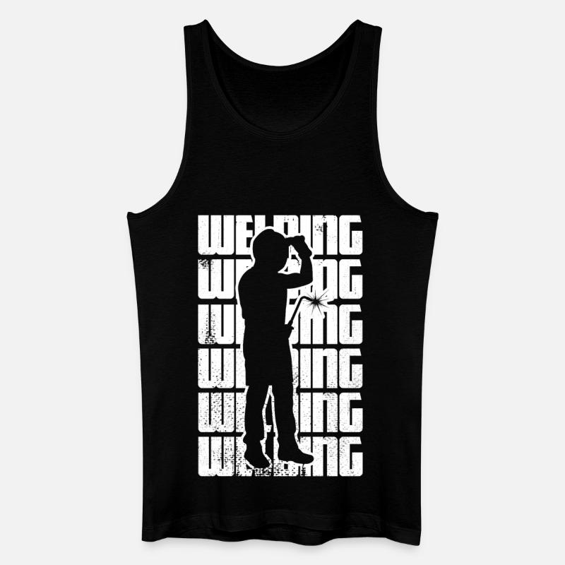 Lustiges Schweißen - Männer Bio Tank Top - Schwarz