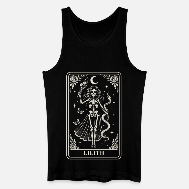 Lilith Skeleton Goddess Moonlight - Men’s Organic Tank Top - black