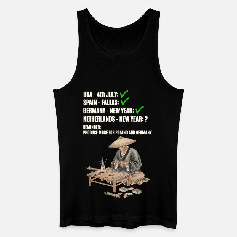 Vuurwerk for Netherlands - Männer Bio Tank Top - Schwarz