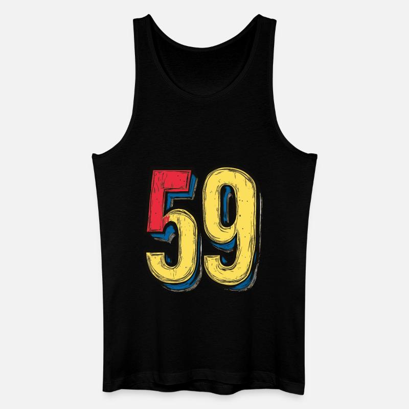 59 Zahl Comic - Männer Bio Tank Top - Schwarz