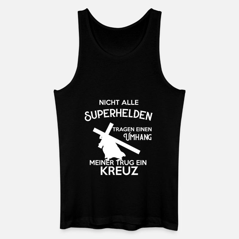 Jesus Christentum - Männer Bio Tank Top - Schwarz