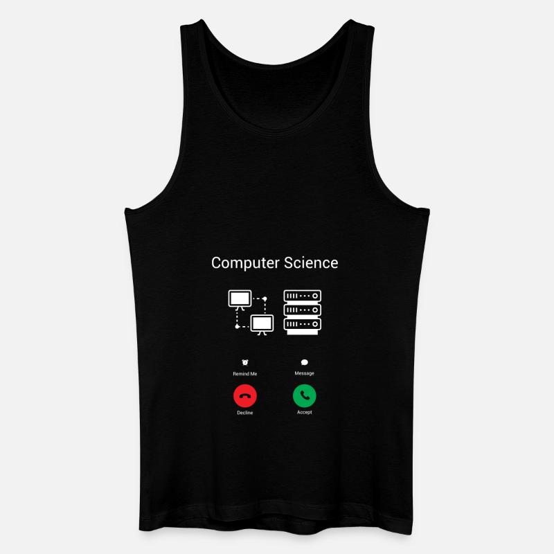 Der PC ruft - Männer Bio Tank Top - Schwarz