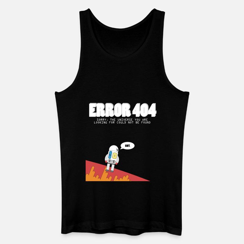 404 Astronaut - Männer Bio Tank Top - Schwarz