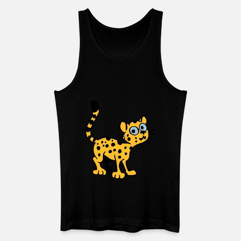 Leopardenbaby - Männer Bio Tank Top - Schwarz