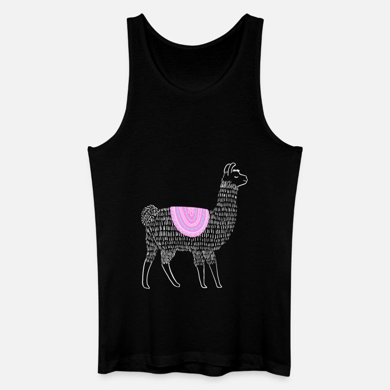 Boho Lama - Männer Bio Tank Top - Schwarz